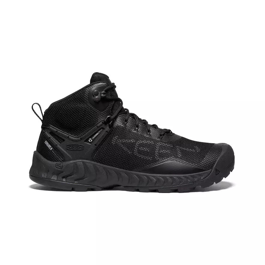 NXIS EVO MID WP- Triple Black - Men's Waterproof Shoes.