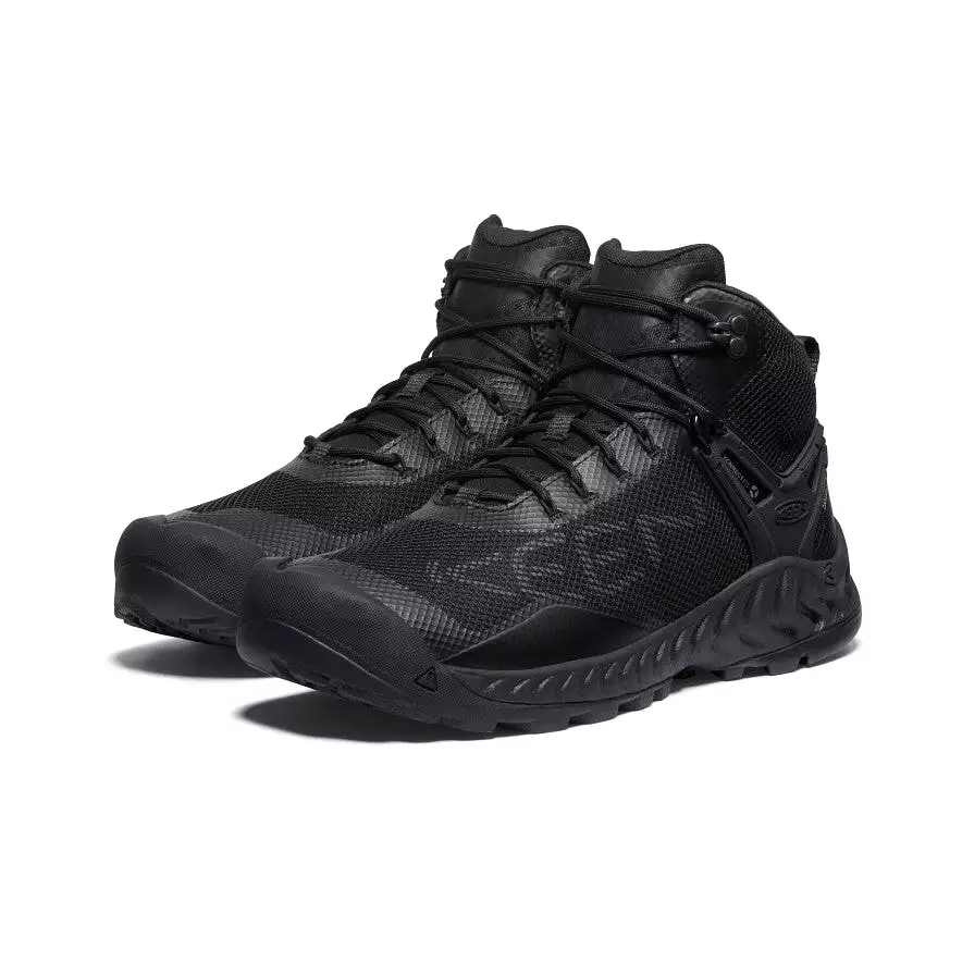 NXIS EVO MID WP- Triple Black - Men's Waterproof Shoes.