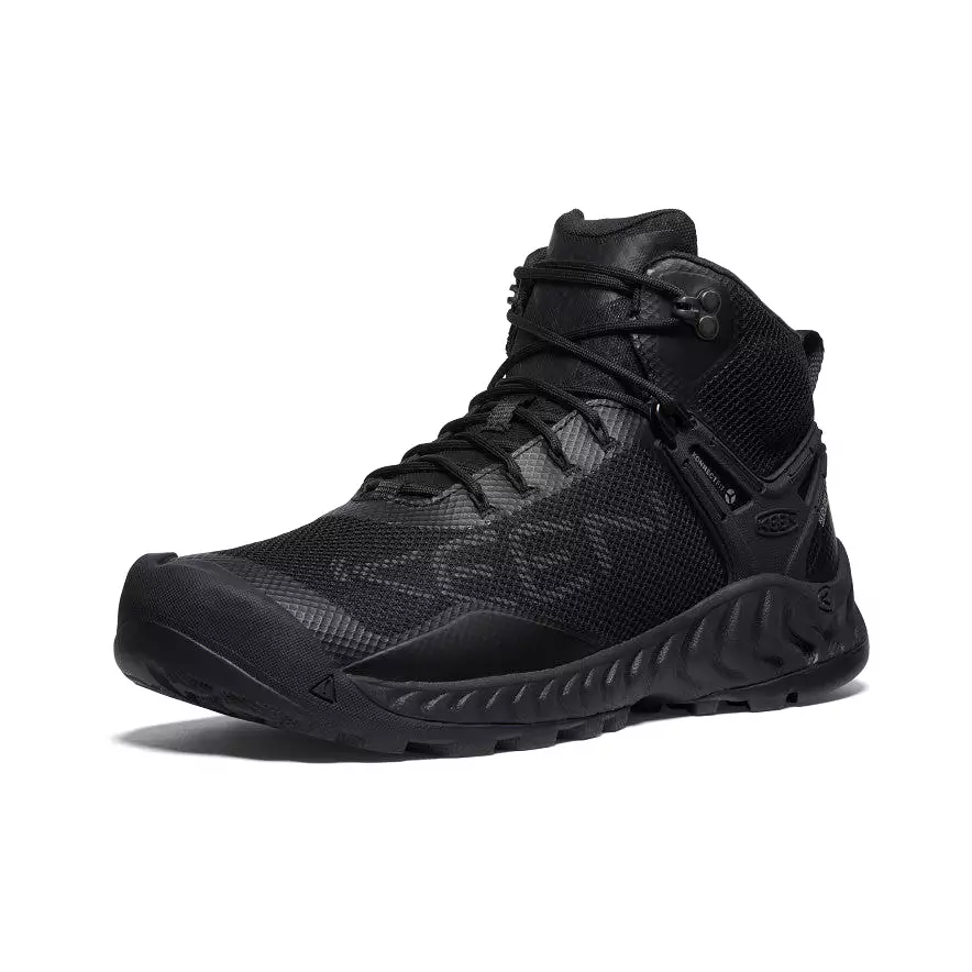 NXIS EVO MID WP- Triple Black - Men's Waterproof Shoes.