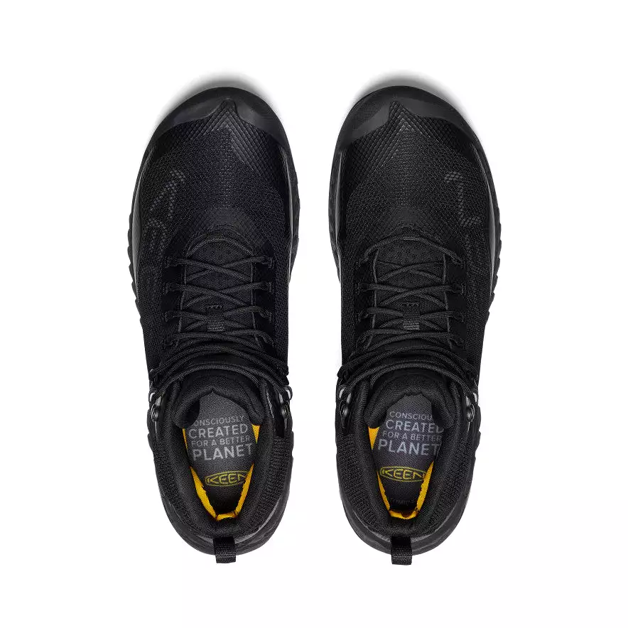 NXIS EVO MID WP- Triple Black - Men's Waterproof Shoes.