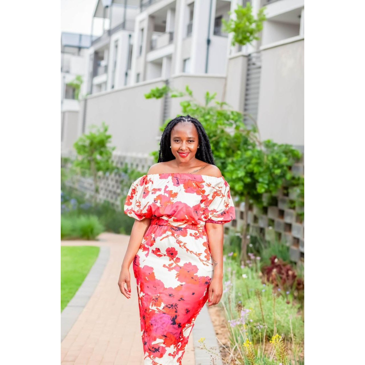 Off Shoulder Summer Floral Dress