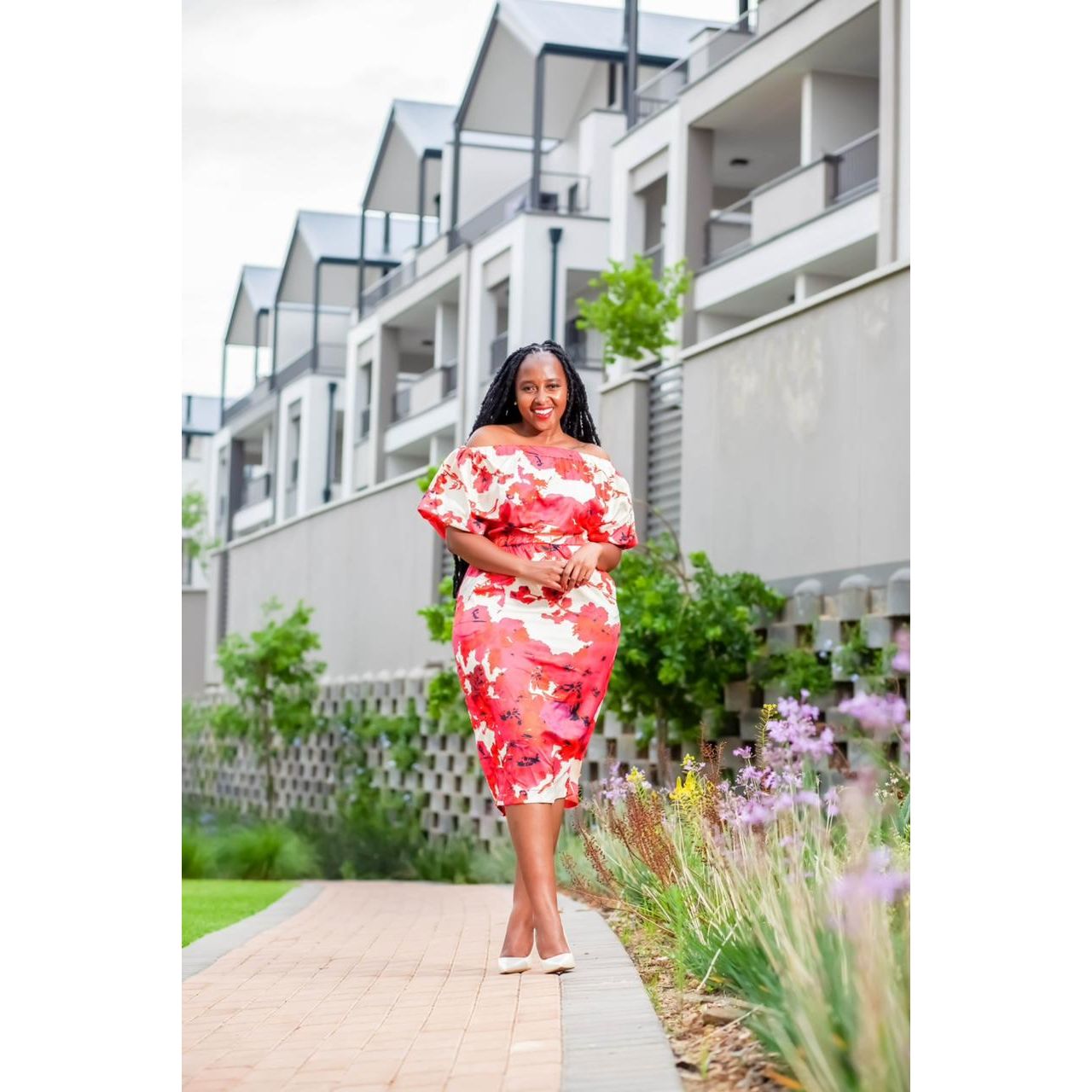 Off Shoulder Summer Floral Dress