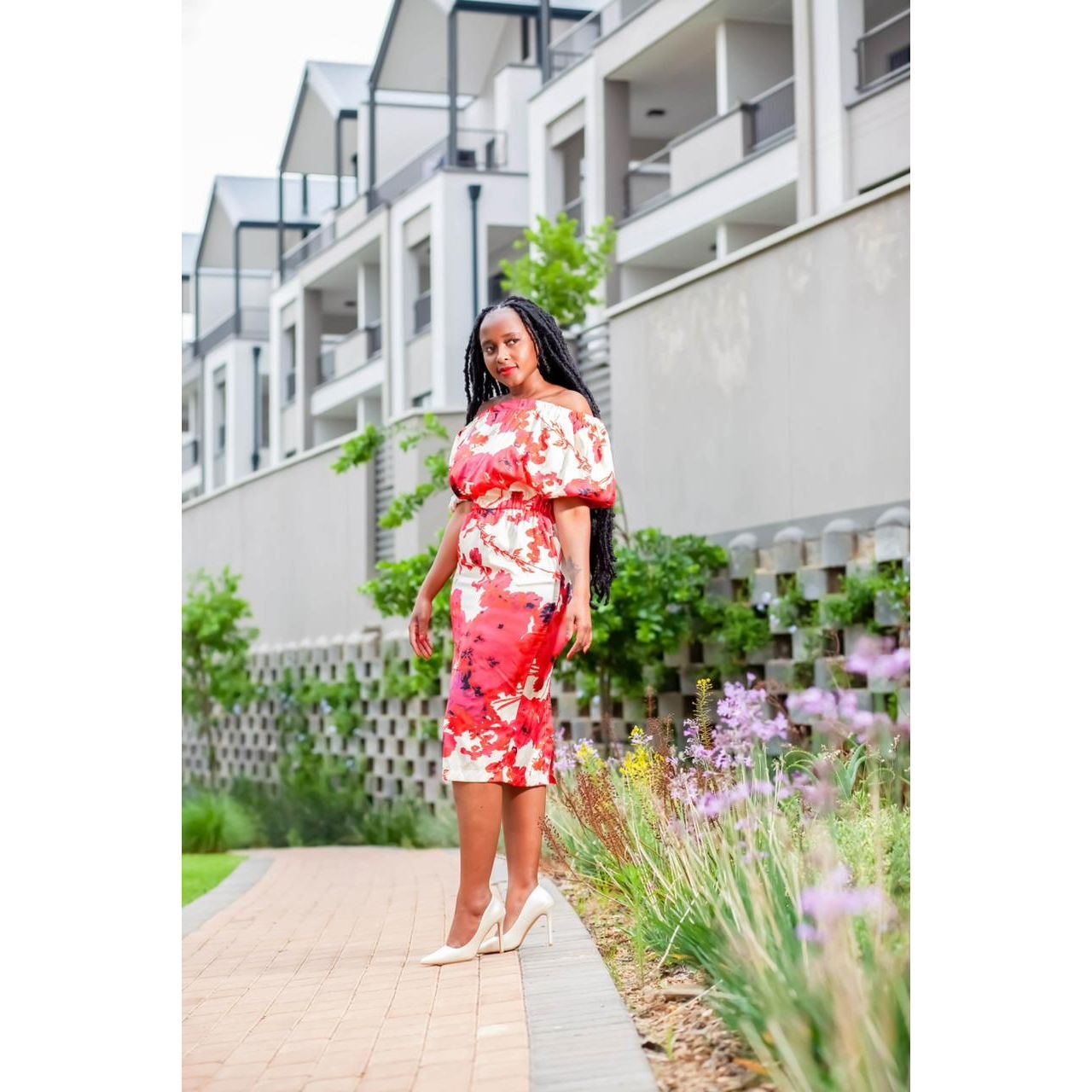 Off Shoulder Summer Floral Dress