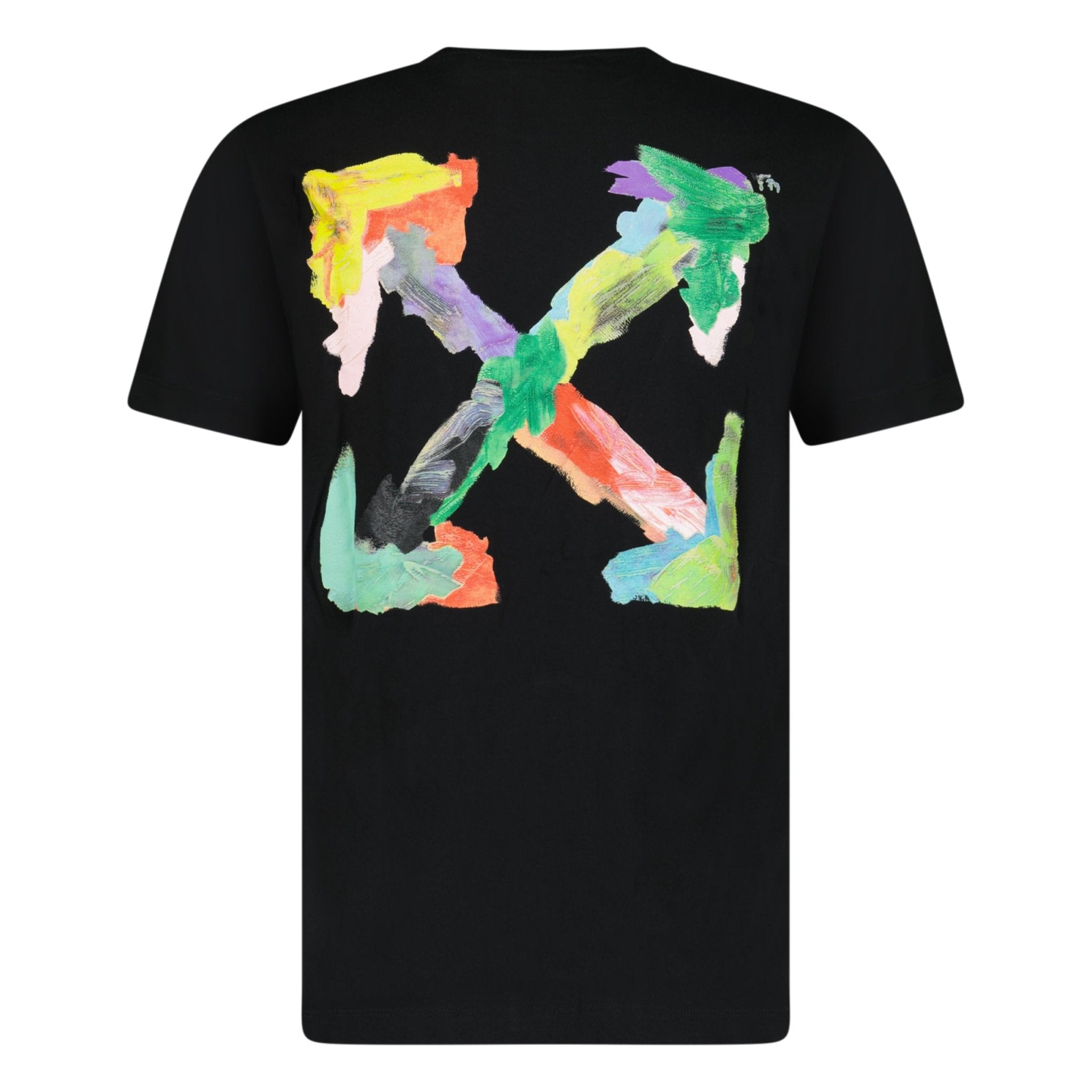 Off-White Black Skate Fit T-Shirt with Brush Arrow Design