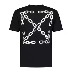 OFF-WHITE Chain Logo Tee - Black