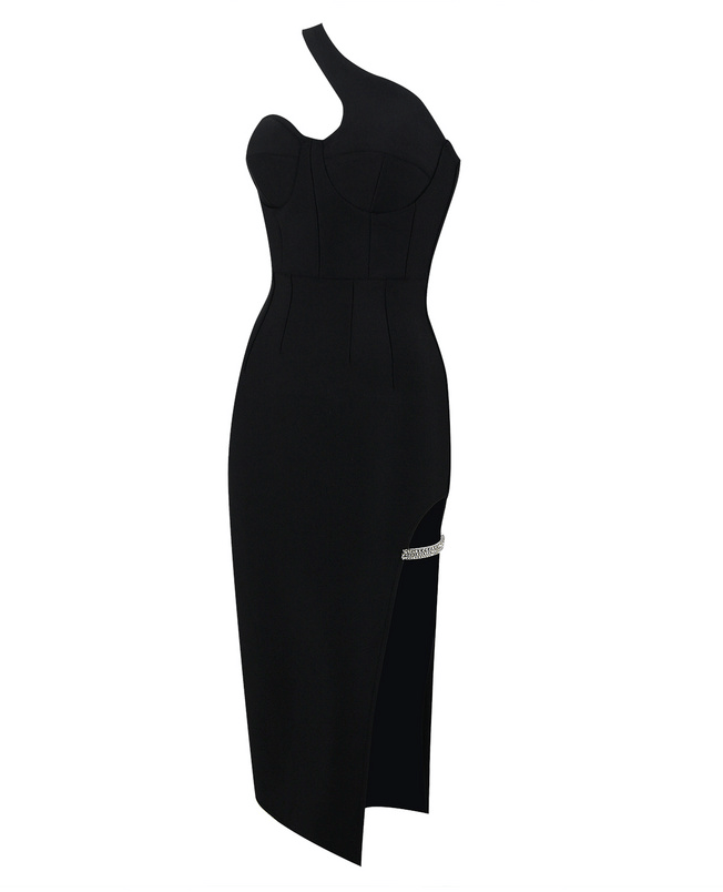 Olena Black Midi Dress - Buy Online Now