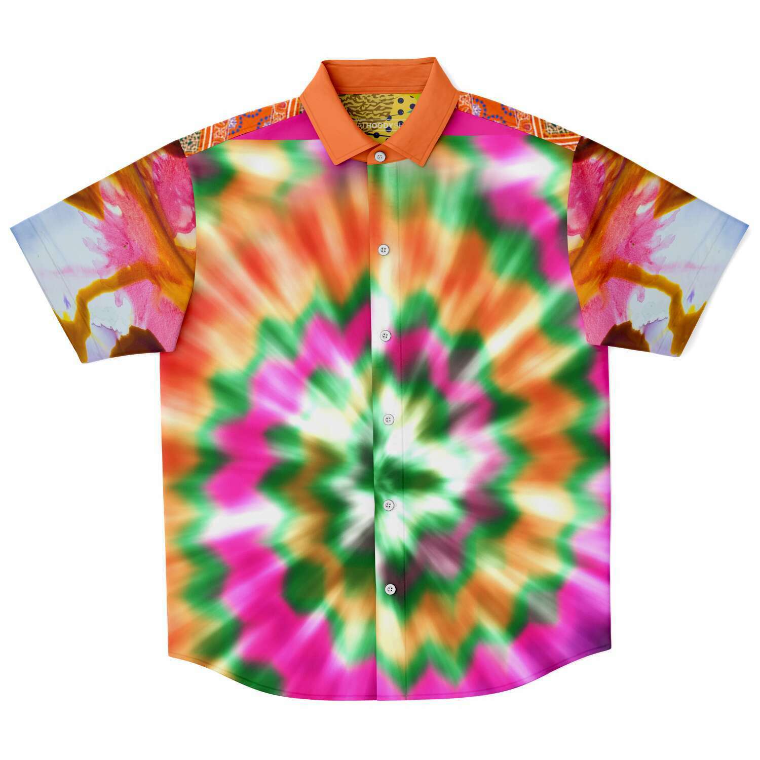 Orange Starburst Short Sleeve Shirt