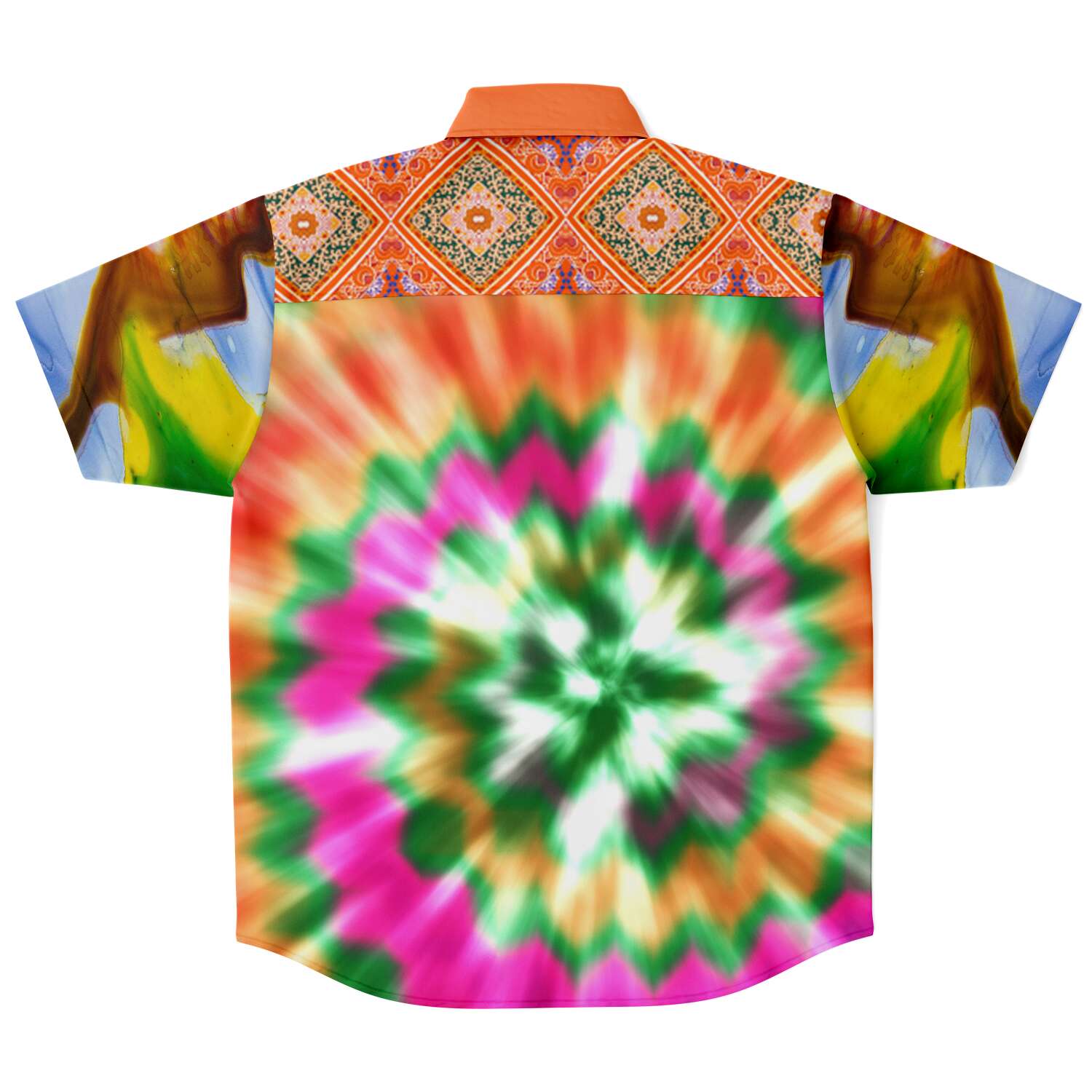 Orange Starburst Short Sleeve Shirt