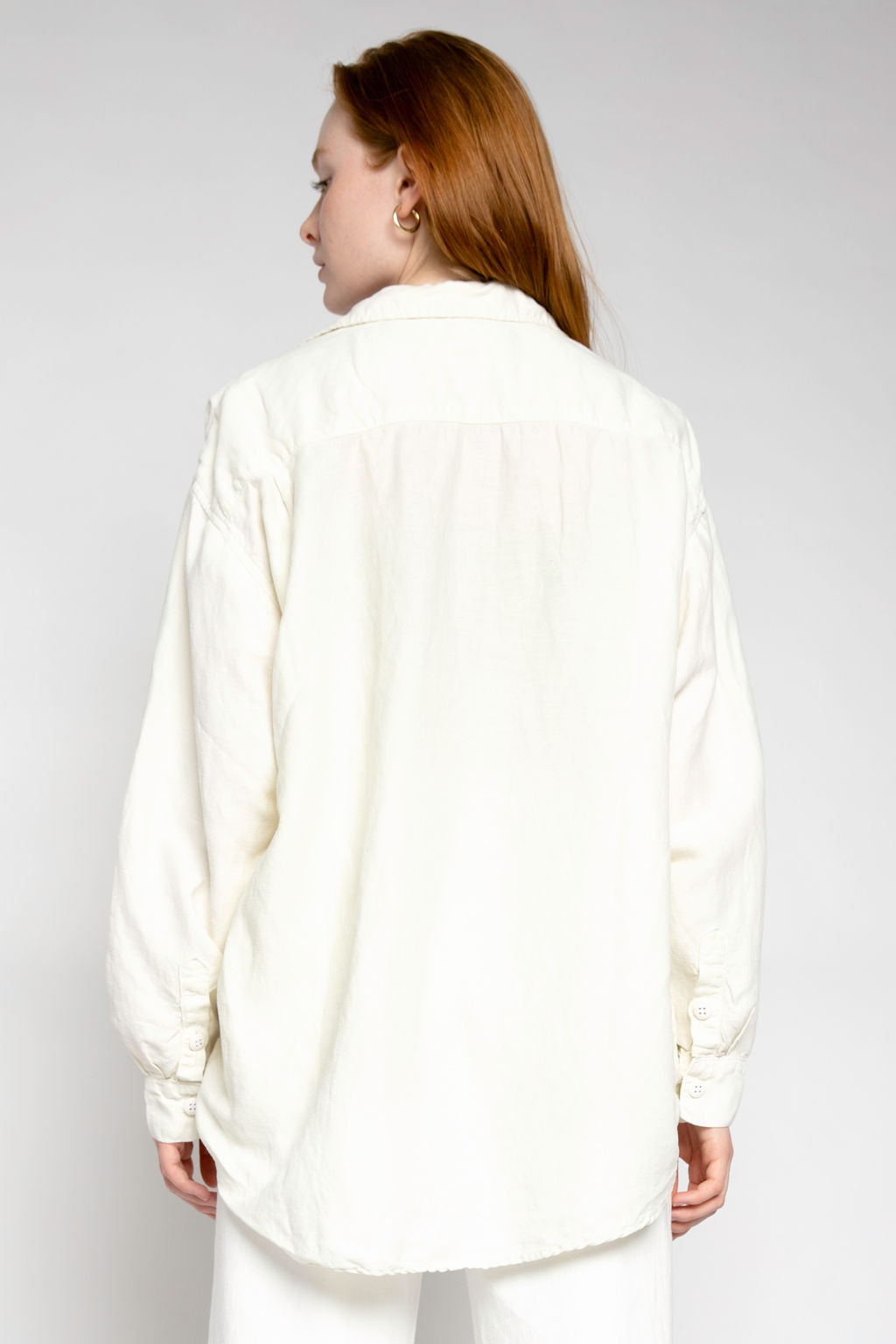 Oversized Linen Shirt in Soft White - Buy Now