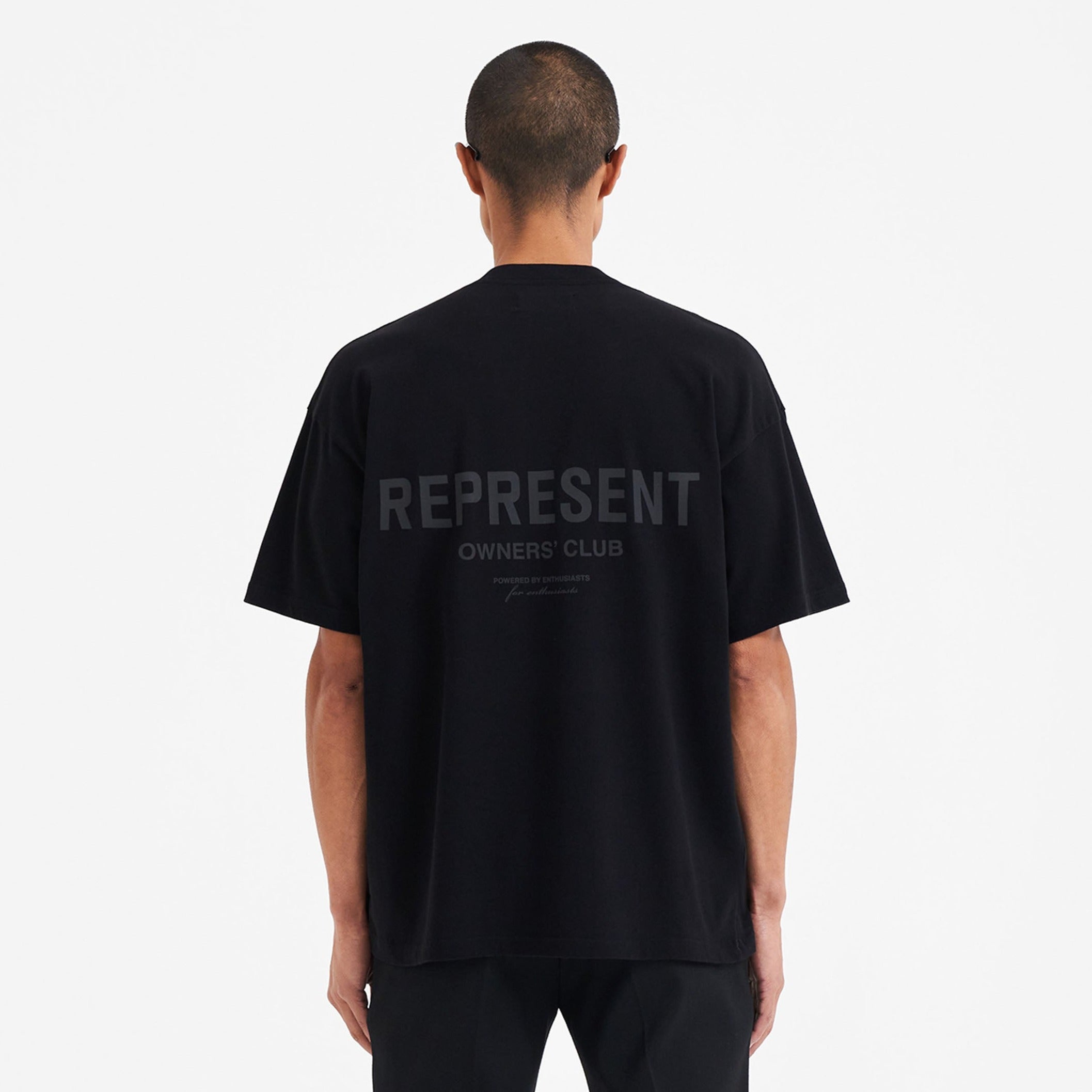 Owners Club Logo Tee Black Reflective