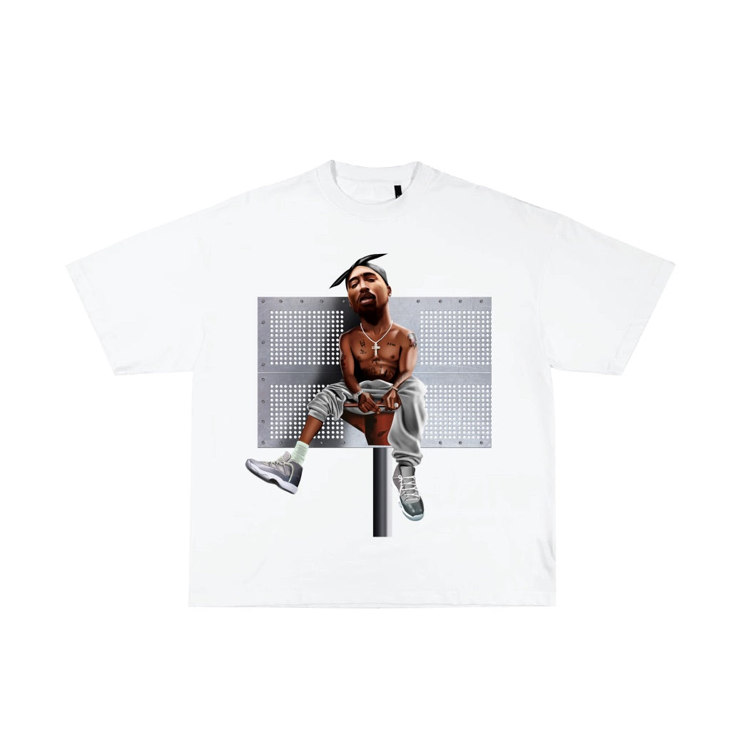 Pac Cool Grey 11's White Tee