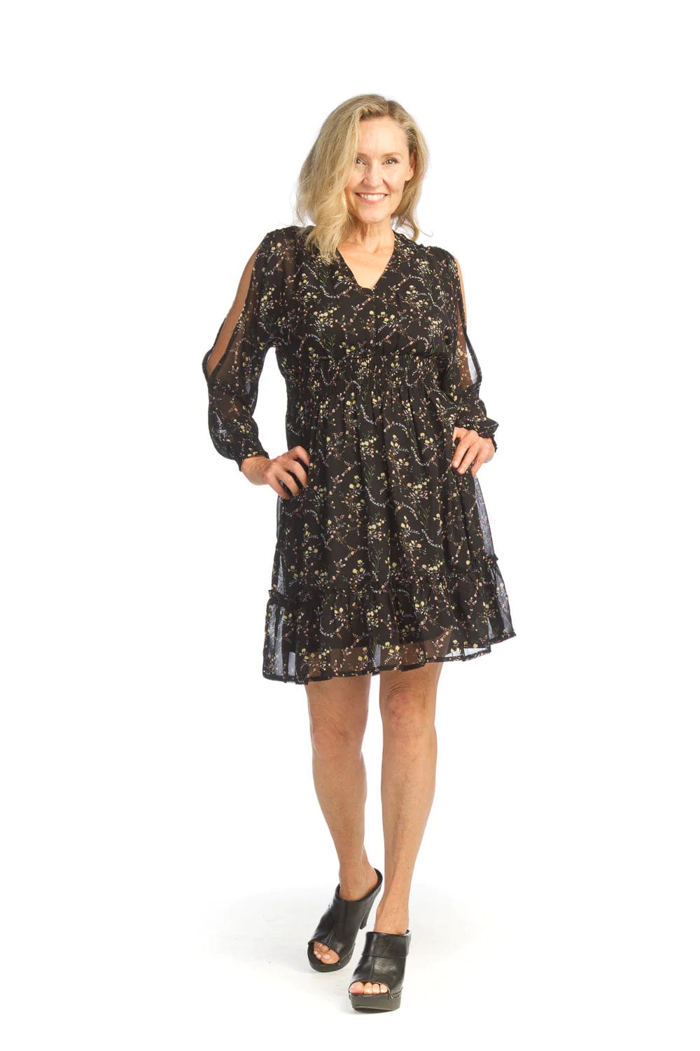 Papillon Floral Georgette Dress