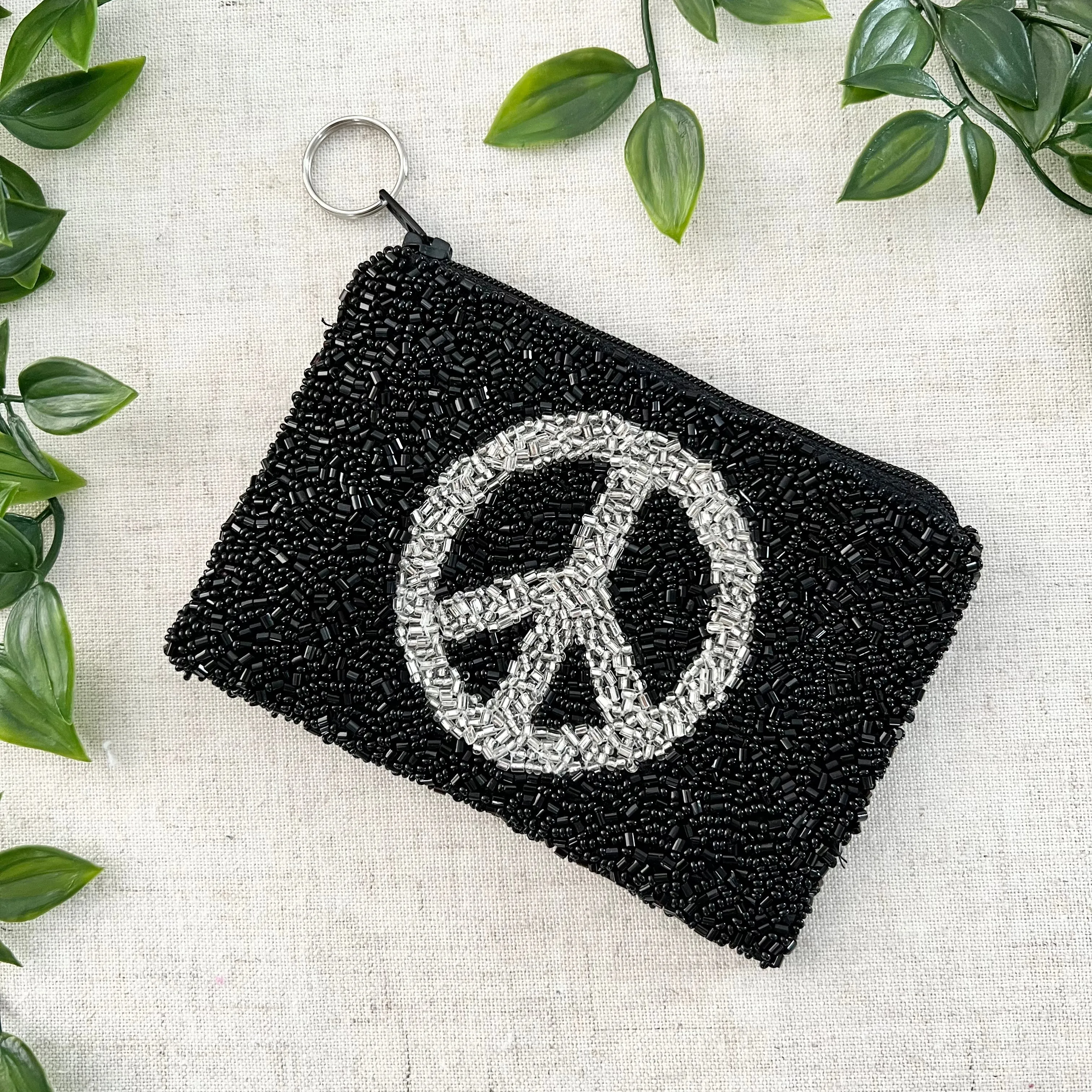 Peace Coin Purse - Black