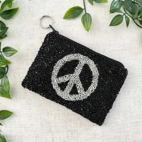 Peace Coin Purse - Black