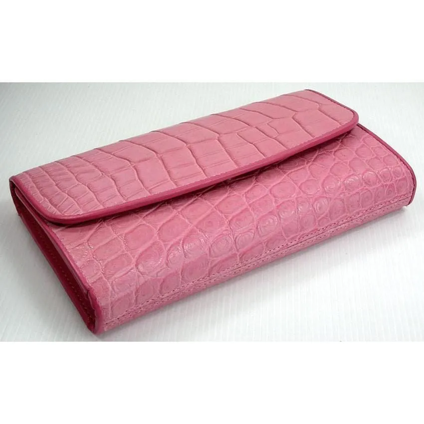 Pink Crocodile Womens Purse Wallet online shopping