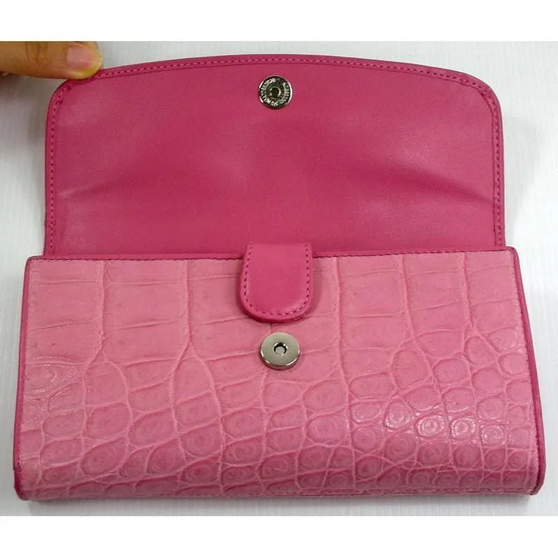 Pink Crocodile Womens Purse Wallet online shopping