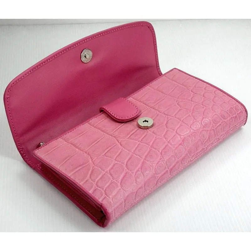 Pink Crocodile Womens Purse Wallet online shopping