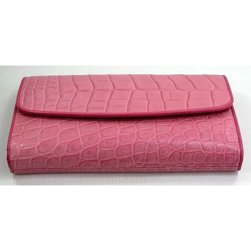 Pink Crocodile Womens Purse Wallet online shopping