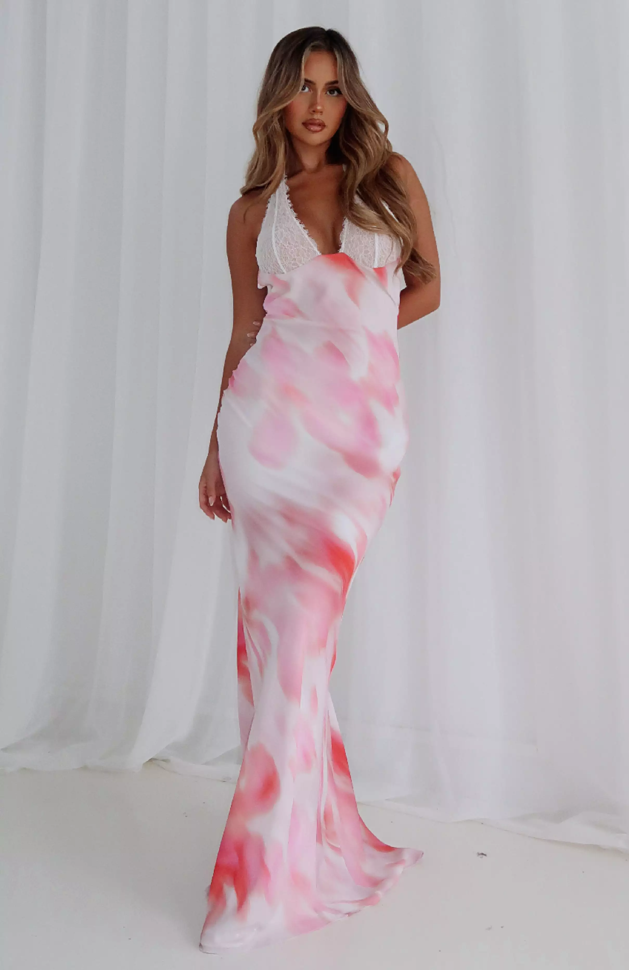 Pink Floral Maxi Dress Beyond The Stars