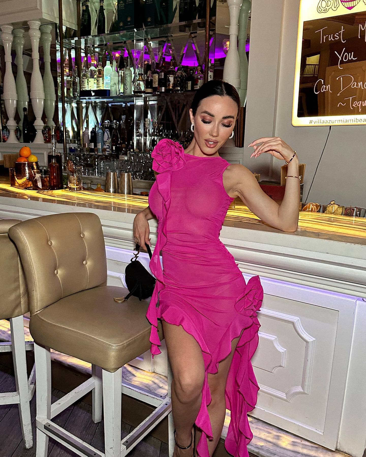 Pink Midi Dress