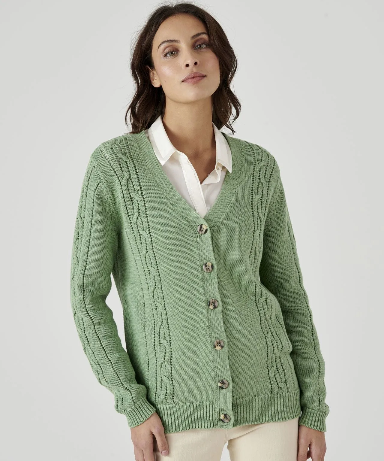 Pointelle Knit Cardigan