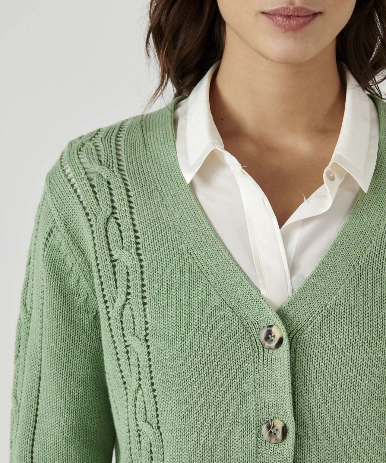 Pointelle Knit Cardigan