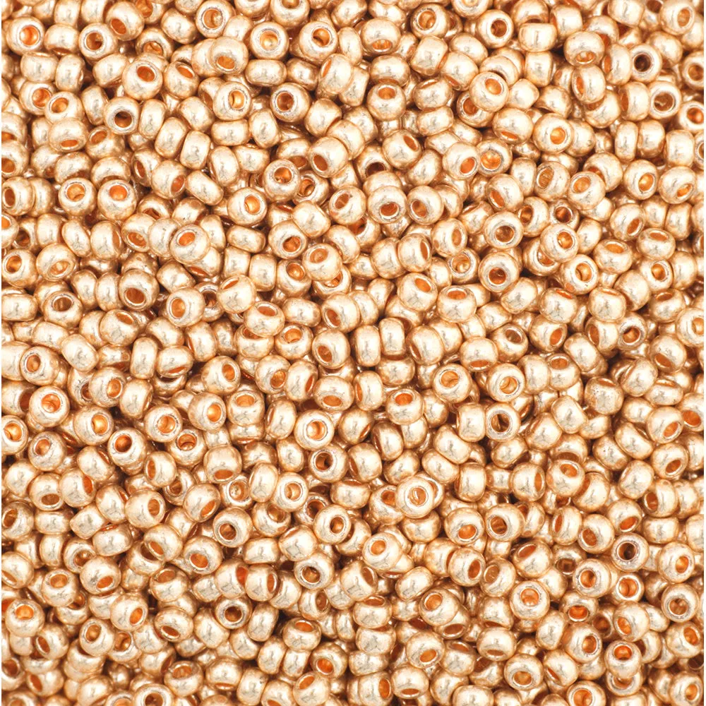 Preciosa Czech Glass, 11/0 Round Seed Bead, Metallic Dark Gold SOLGEL (1 Tube)