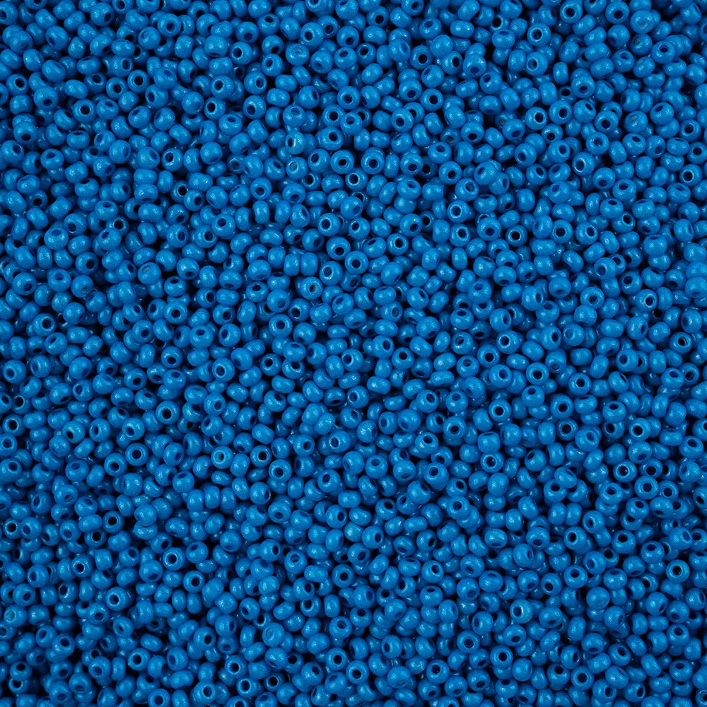 Preciosa Czech Glass, 11/0 Round Seed Bead, Terra Intensive Blue (1 Tube)