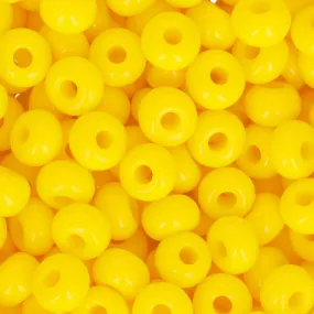 Preciosa Czech Glass, 6/0 Round Pony Seed Bead, Opaque Gold/Yellow (1 Tube)