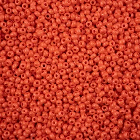 Preciosa Czech Glass, 8/0 Round Seed Bead, Terra Intensive Orange (1 Tube)