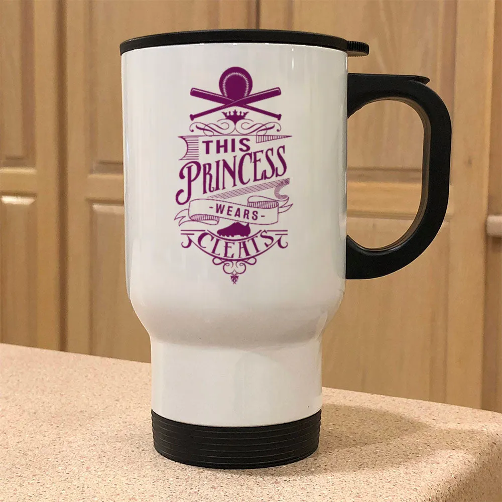 Princess Cleats Metal Coffee Tea Travel Mug