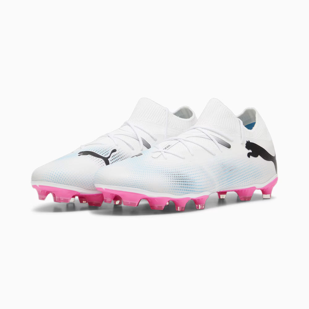 Puma Future 7 Match FG/AG Football Boots – White, Black, Poison Pink