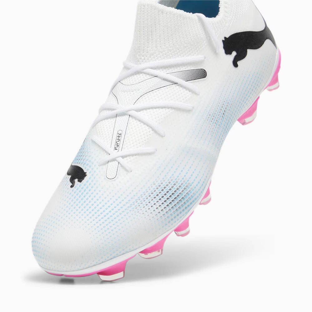 Puma Future 7 Match FG/AG Football Boots – White, Black, Poison Pink