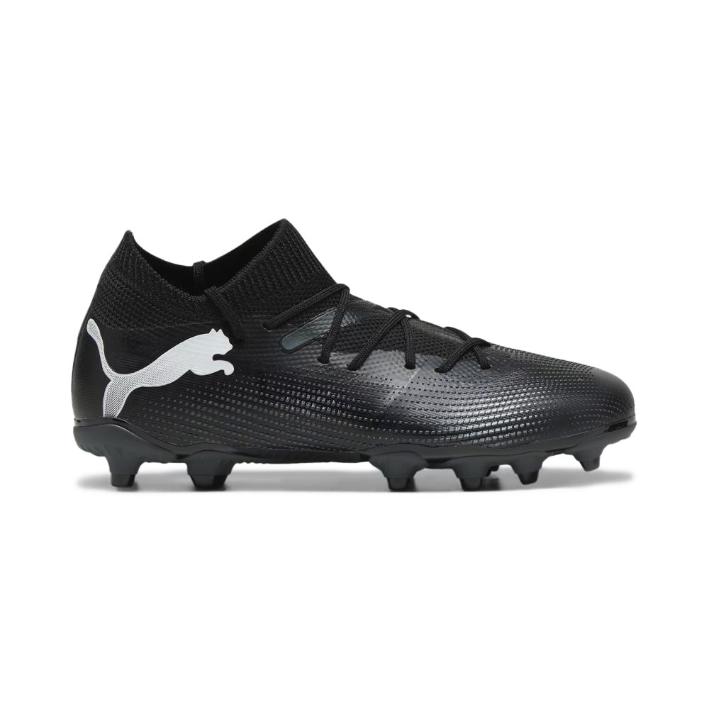 Puma Future 7 Match Junior Football Boots, Black/White