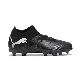 Puma Future 7 Match Junior Football Boots, Black/White