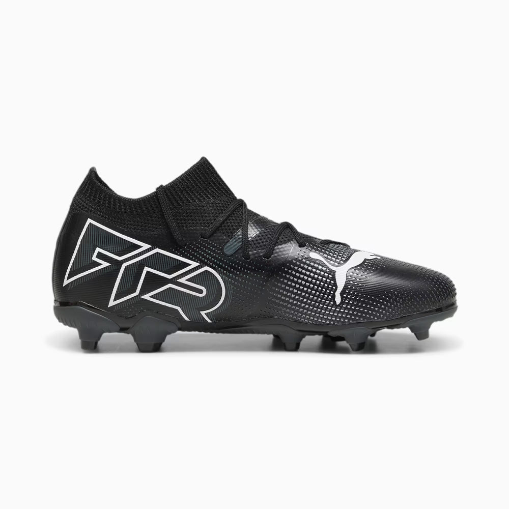 Puma Future 7 Match Junior Football Boots, Black/White