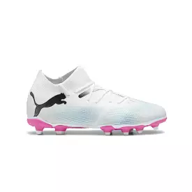 Puma Future 7 Match Junior Football Boots - White/Black/Poison Pink