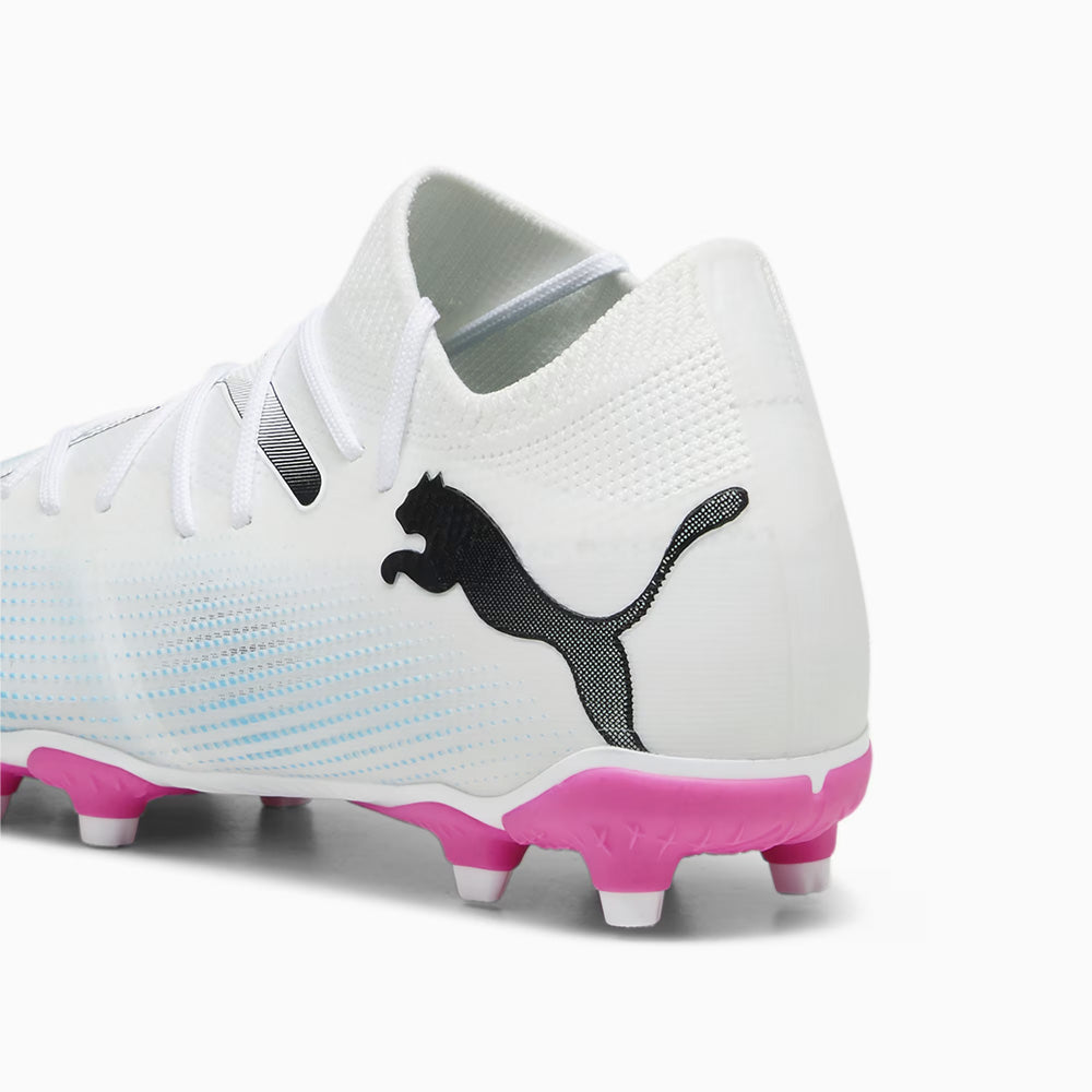 Puma Future 7 Match Junior Football Boots - White/Black/Poison Pink