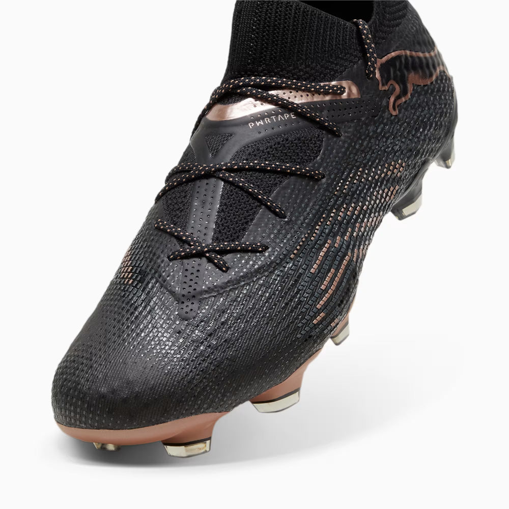 Puma Future 7 Ultimate FG/AG Soccer Shoes, Black/Copper Rose