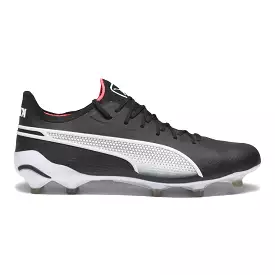 Puma King Ultimate FG/AG Football Boots - Black/White/Fire Orchard