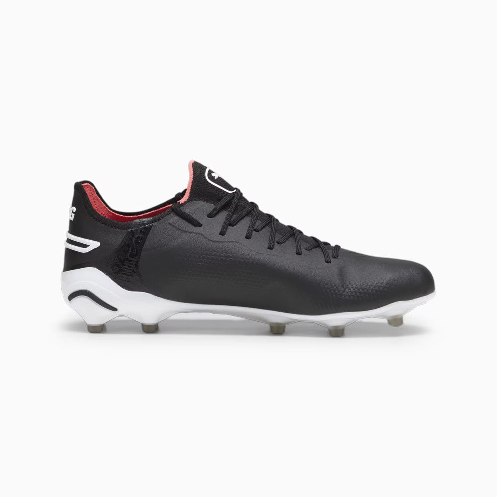 Puma King Ultimate FG/AG Football Boots - Black/White/Fire Orchard