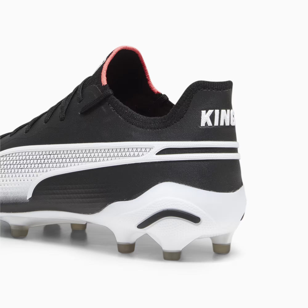 Puma King Ultimate FG/AG Football Boots - Black/White/Fire Orchard