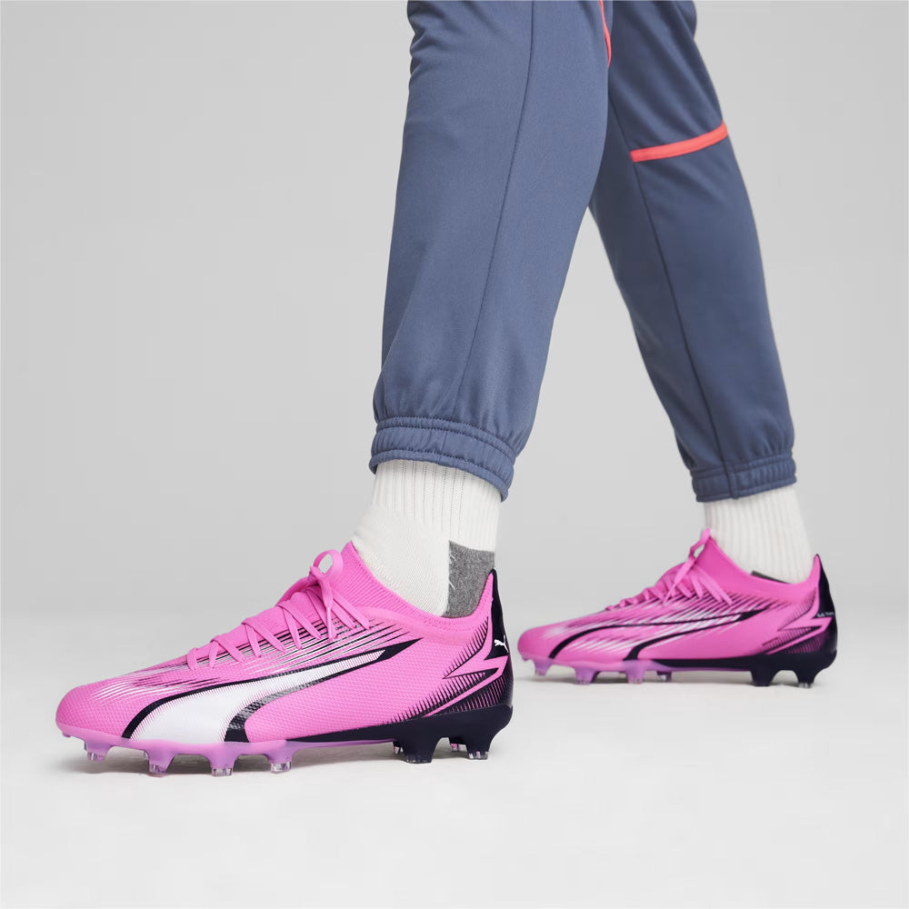 Puma Ultra Match FG AG Football Boots - Poison Pink White Black