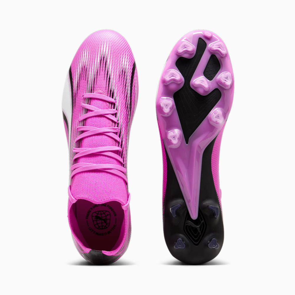 Puma Ultra Match FG AG Football Boots - Poison Pink White Black