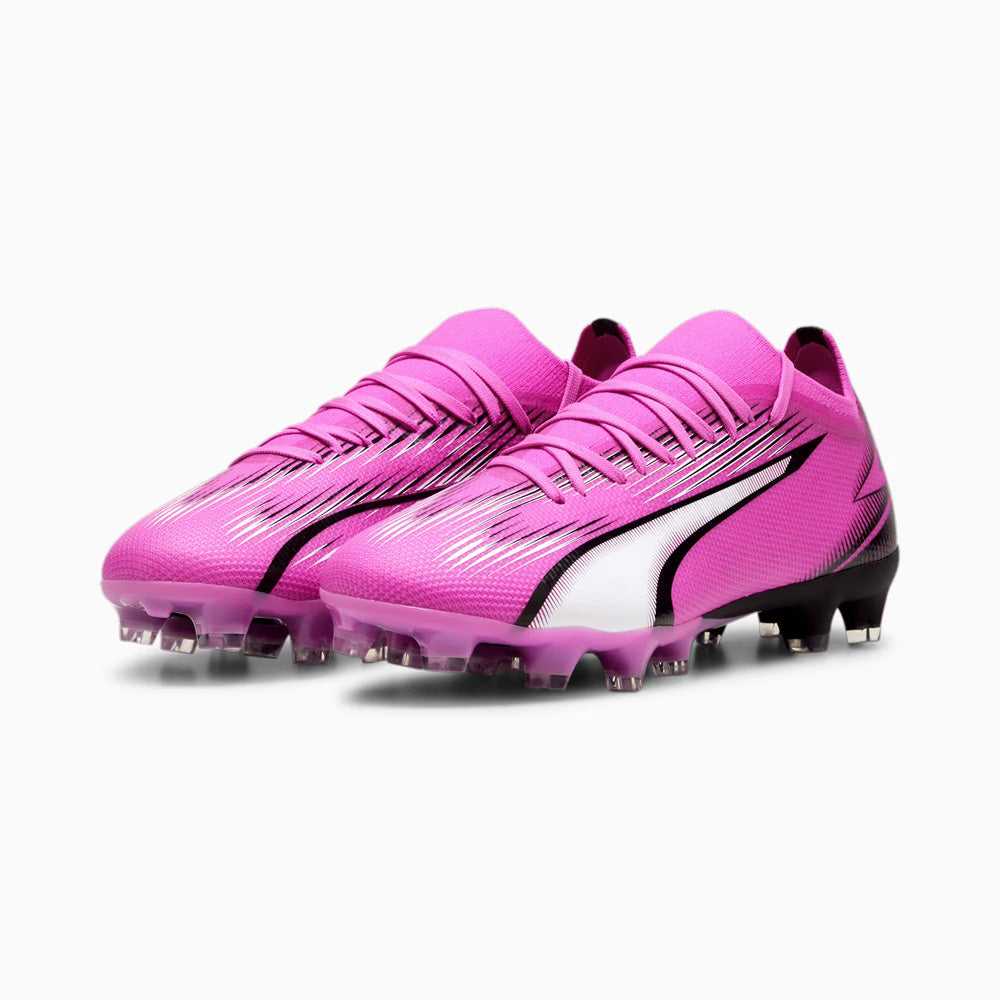 Puma Ultra Match Women's FG/AG Football Shoes Pink/White/Black.