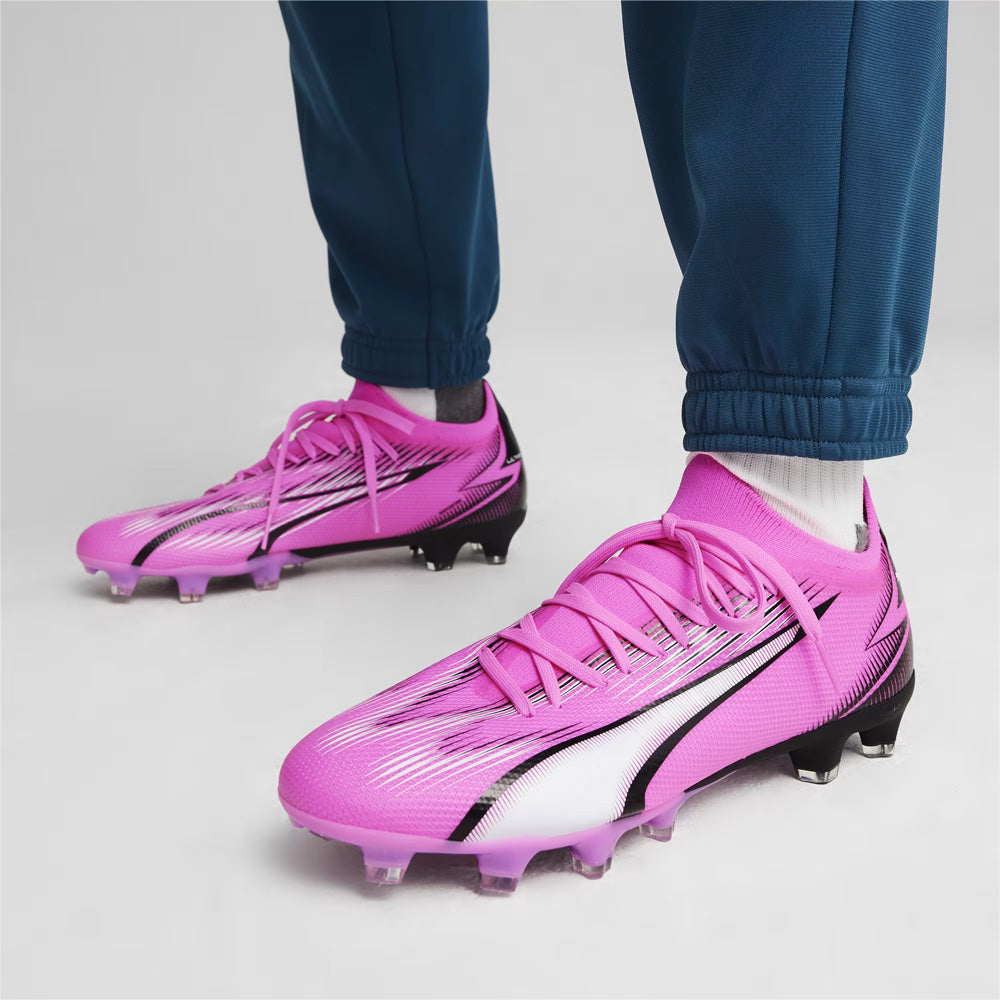 Puma Ultra Match Women's FG/AG Football Shoes Pink/White/Black.