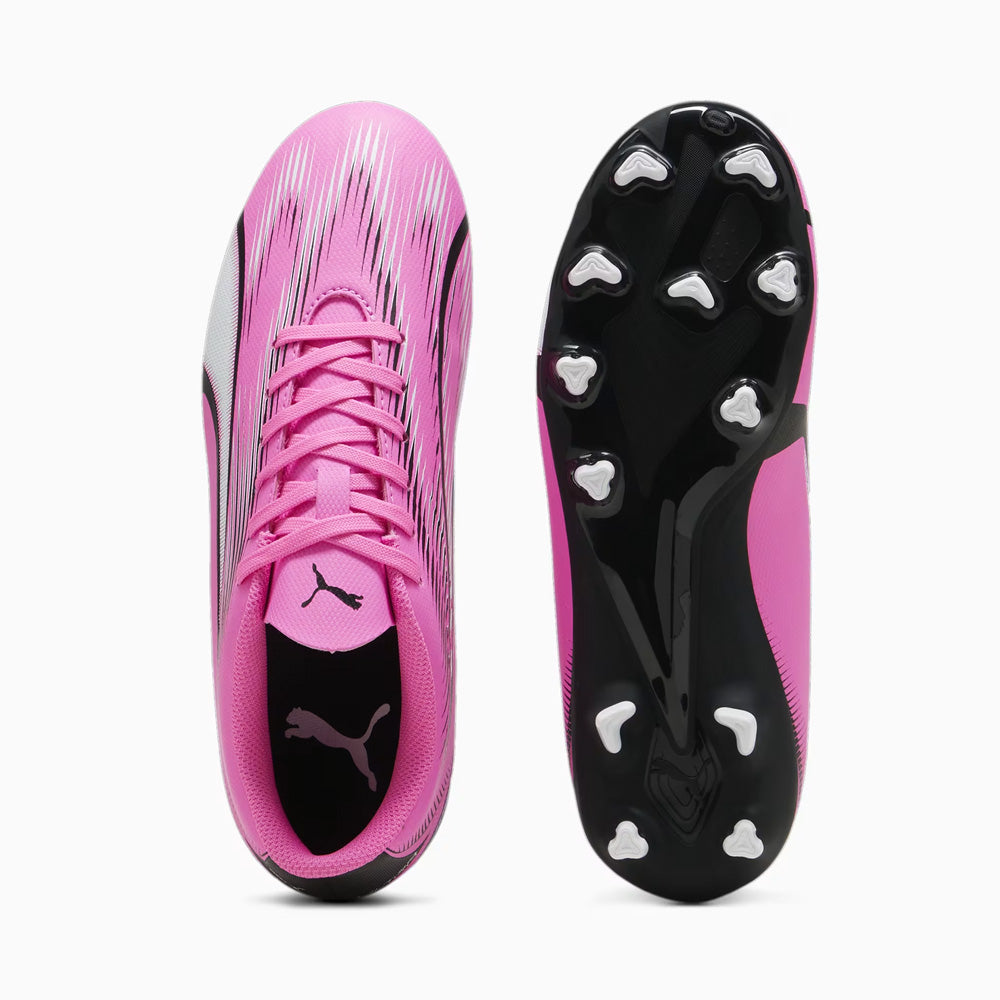 Puma Ultra Play FG Junior Football Boots - Poison Pink/White/Black