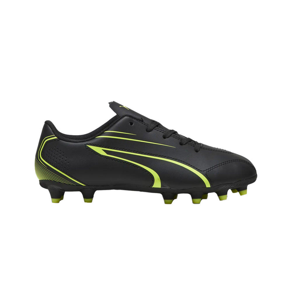 Puma Vitoria Junior FG/AG Football Boots Black Electric Lime