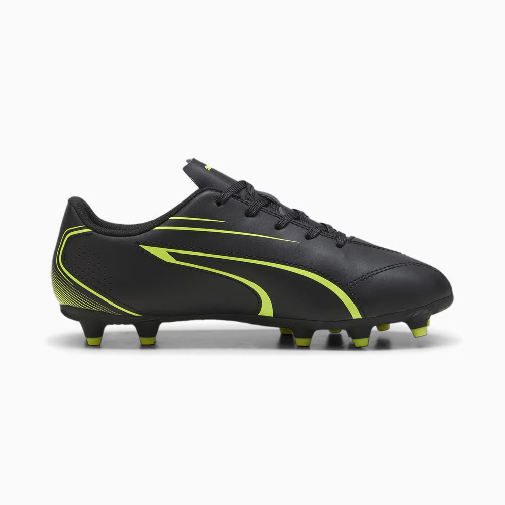 Puma Vitoria Junior FG/AG Football Boots Black Electric Lime