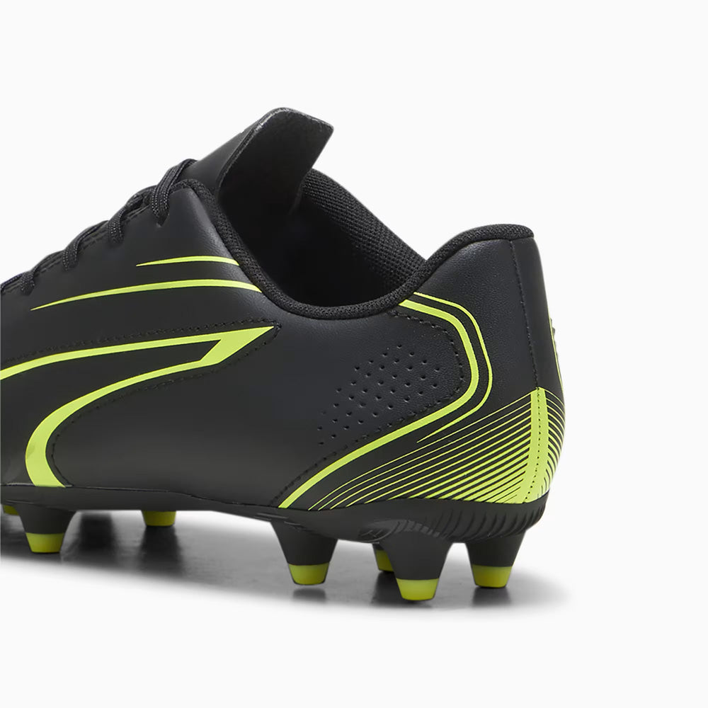 Puma Vitoria Junior FG/AG Football Boots Black Electric Lime